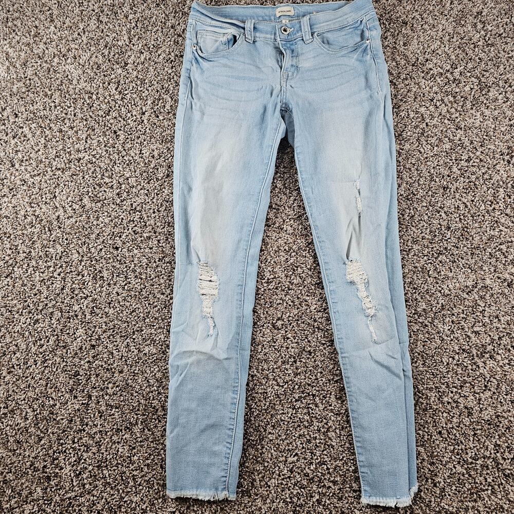 Sneak Peak Juniors Sz 5 Low Rise Skinny Jeans Light Was Denim